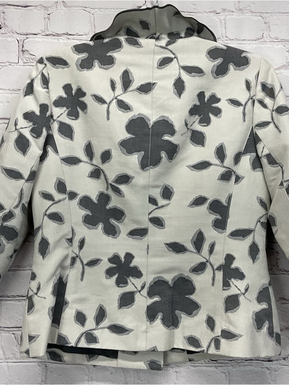 DONCASTER Collection Blazer Women's Size 8 Dark Gray/Lt. Gray Floral Business - Picture 5 of 12